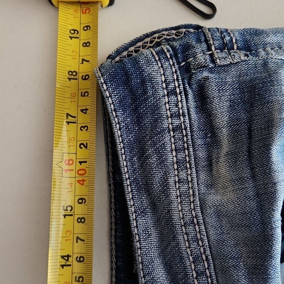 Salvage Anarchy Jeans Mens Buckle Relaxed Straight 34 Distressed distroyed - Picture 15 of 16